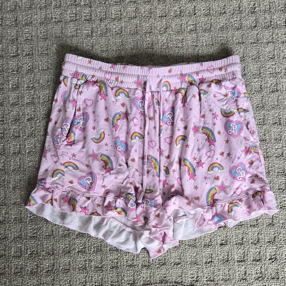 Posh Peanut Barbie Star Power French Terry Ruffle Shorts